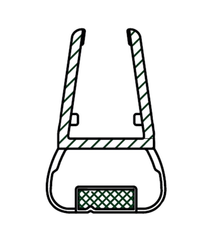 PERFIL 2 METROS MAGNÉTICO 180º 6/8MM .