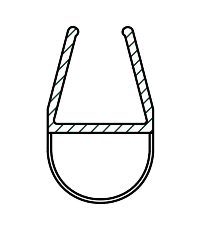 PERFIL 2 METROS BURBUJA MAMPARA 8/10MM