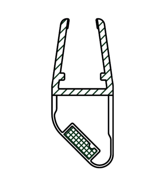 PERFIL 2 METROS MAGNÉTICO 45º N/S 6/8MM