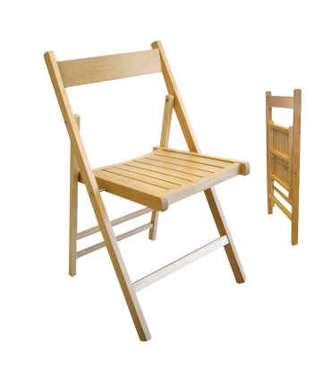 SILLA MADERA PLEGABLE CAJA 4 UD.