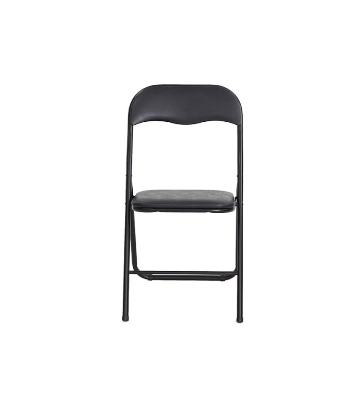 SILLA METÁLICA PLEG.OPAL NEGRA 6 UNIDAD