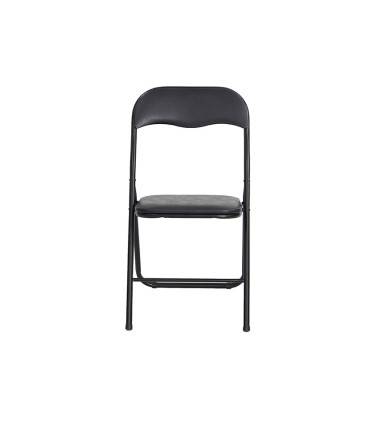 SILLA METÁLICA PLEG.OPAL NEGRA 6 UNIDAD