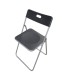 SILLA PLEGABLE PP/METAL NEGRO