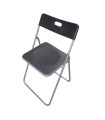 SILLA PLEGABLE PP/METAL NEGRO