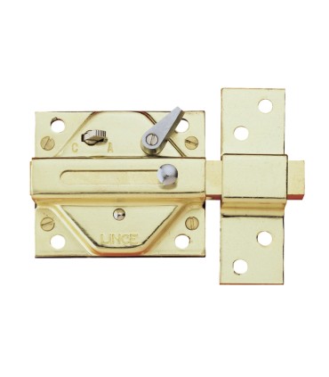 CERROJO REFORZADO 7930R LATONADO 85x74mm