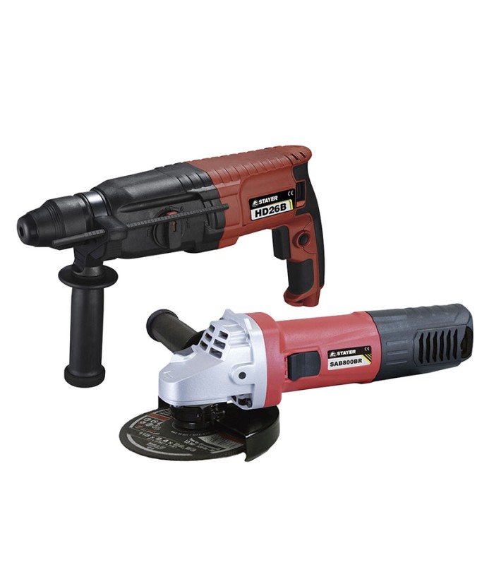 KIT MARTILLO ROTATIVO+AMOLADORA 115 MM