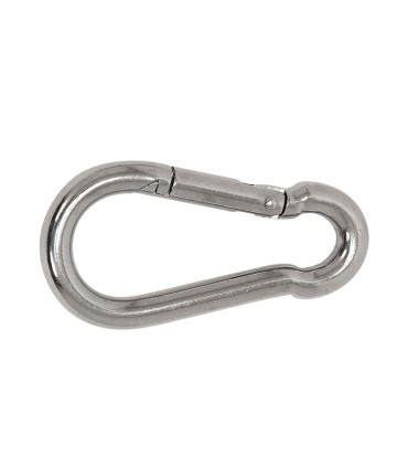 MOSQUETON MUELLE 10MM.  INOX A316. 10 ud