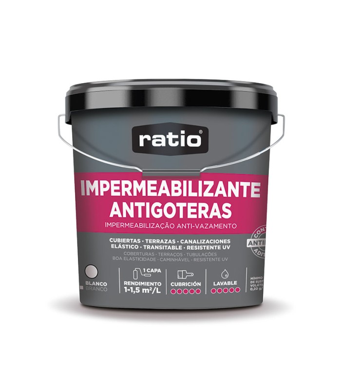 IMPERMEABILIZANTE BLANCO RATIO 15L