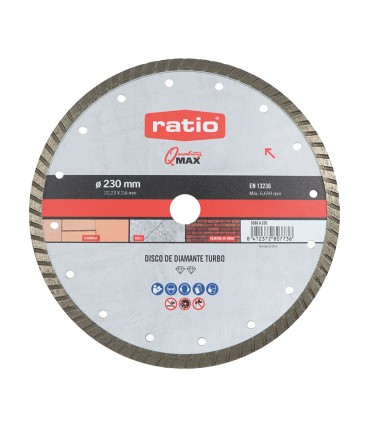DISCO DIAMANTE SINTER TURBO 230MM.RATIO