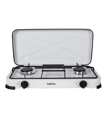 COCINA PORTÁTIL GAS 2 FUEGOS. HABITEX