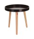 MESA MADERA Ø 39X40 CM. NEGRO/MADERA