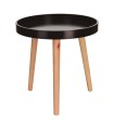 MESA MADERA Ø 39X40 CM. NEGRO/MADERA