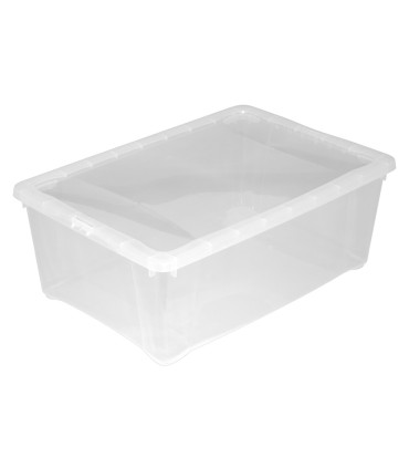 CAJA  MULTIUSOS 10L 38X27XH.14CM TRANSP.
