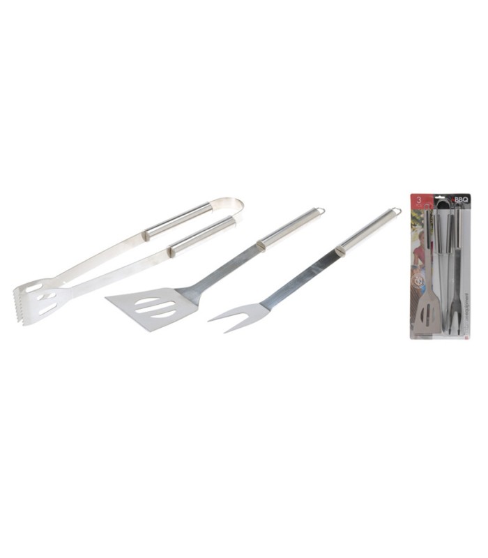 ACCESOR BBQ. INOX. (ESPUM.TENED. PINZ).