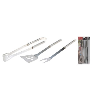 ACCESOR BBQ. INOX. (ESPUM.TENED. PINZ).