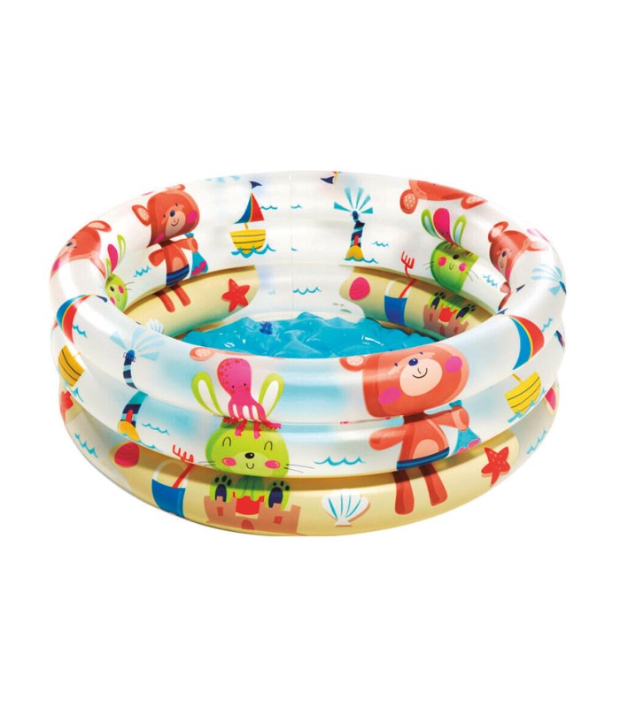 PISCINA BEBE DINO  3 ANILLAS 61x22CM