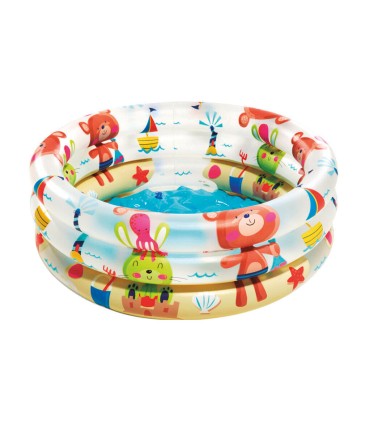 PISCINA BEBE DINO  3 ANILLAS 61x22CM