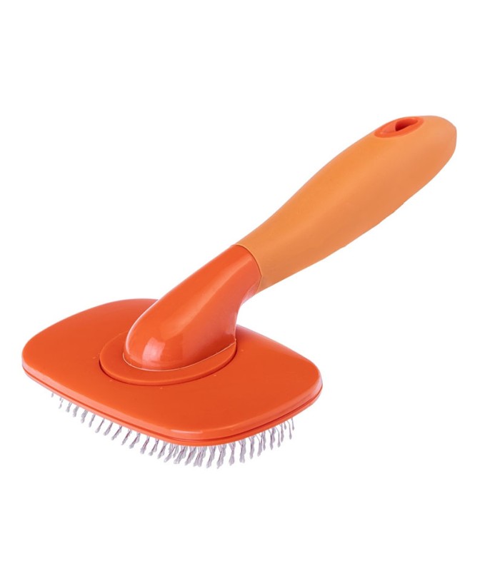 CEPILLO METALICO PERRO PETS CLUB NARANJA