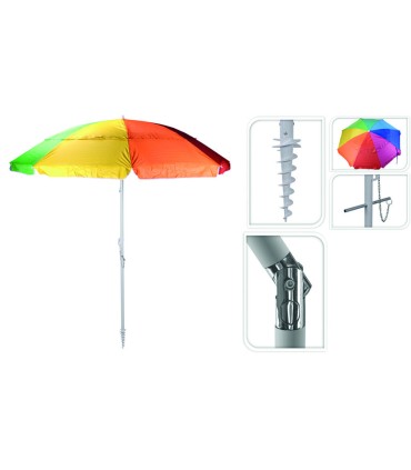 SOMBRILLA PLAYA ARCOIRIS Ø220