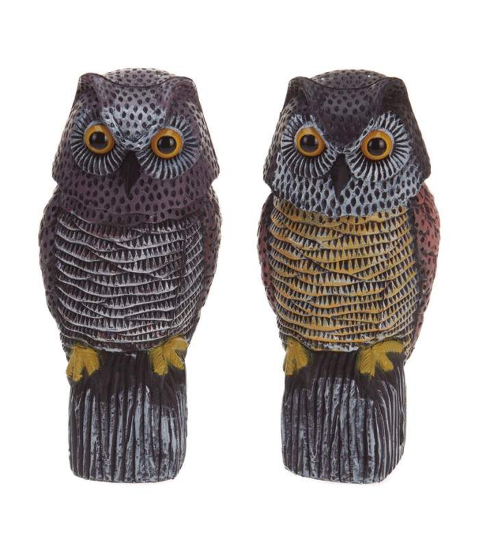 BUHO ESPANTAPÁJAROS 16XH38 CM.