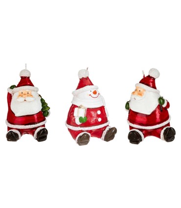 VELA PAPA NOEL/MUÑECO NIEVE 9 CM.