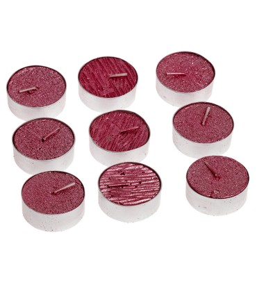 VELA TEALIGHT ROJA D.3,80 CM. X 9 UN