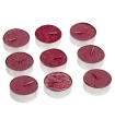 VELA TEALIGHT ROJA D.3,80 CM. X 9 UN