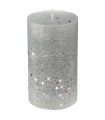 VELA CON ESTRELLAS 7x12 CM. PLATA