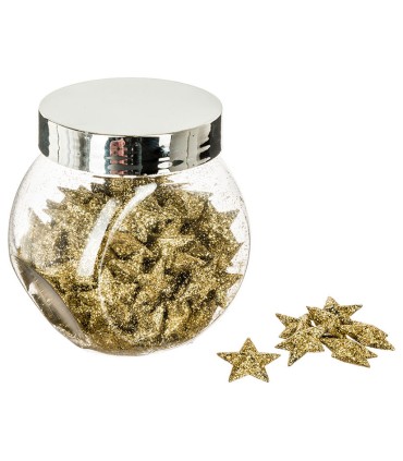 CONFETI ESTRELLAS PLASTICO DORADAS