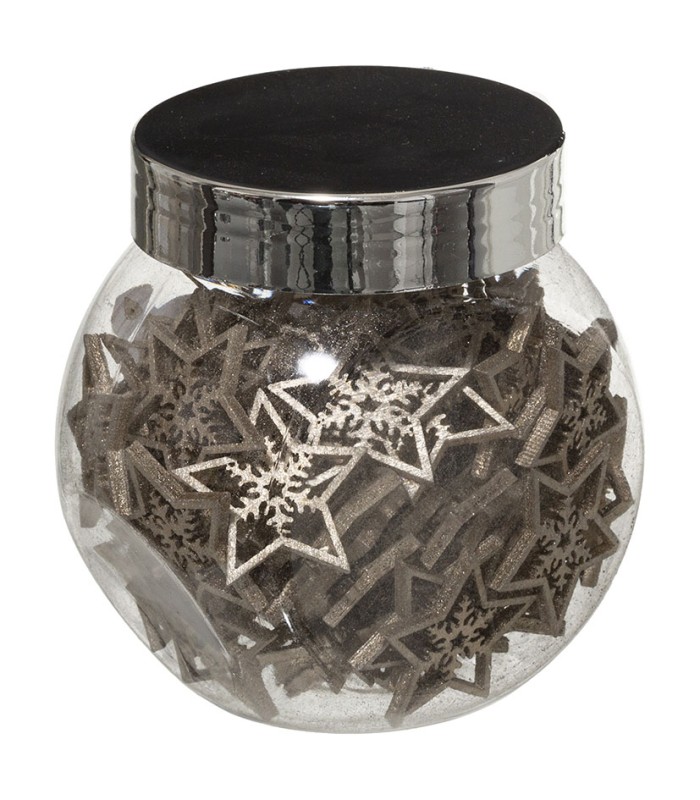 CONFETI ESTRELLAS MADERA X100