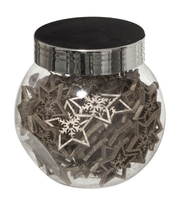 CONFETI ESTRELLAS MADERA X100