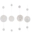 GUIRNALDA NAVIDAD 1,5M BOLAS BLANCAS