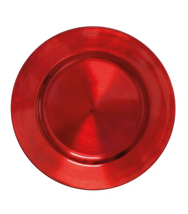 BAJO PLATO PP 33 CM. ROJO