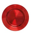 BAJO PLATO PP 33 CM. ROJO