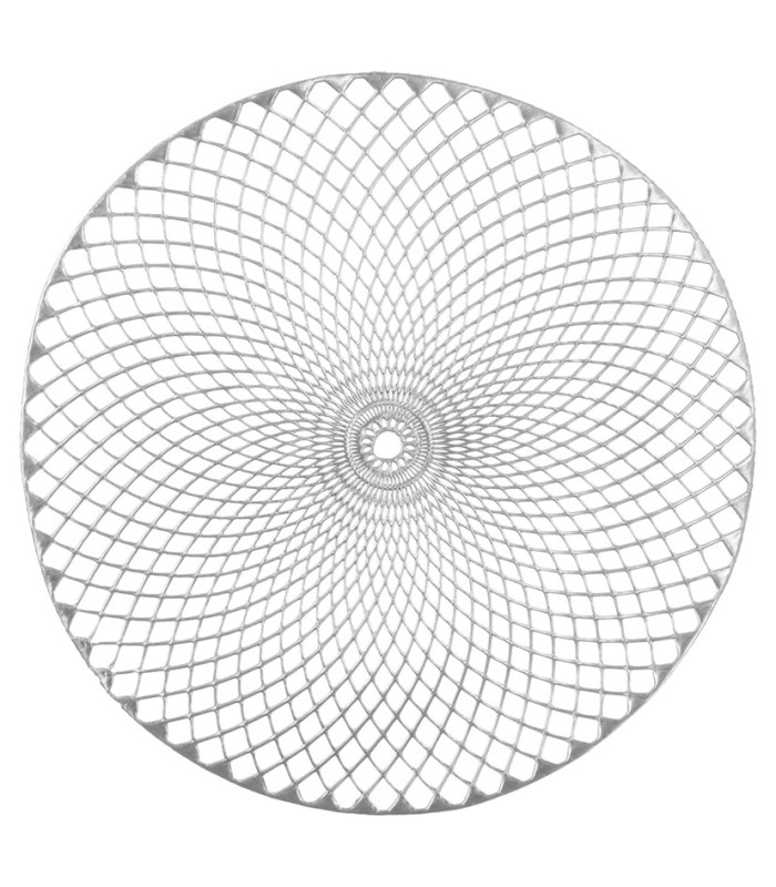 MANTEL INDIVIDUAL REDONDO 38 CM. PLATA