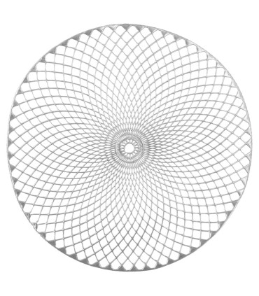 MANTEL INDIVIDUAL REDONDO 38 CM. PLATA