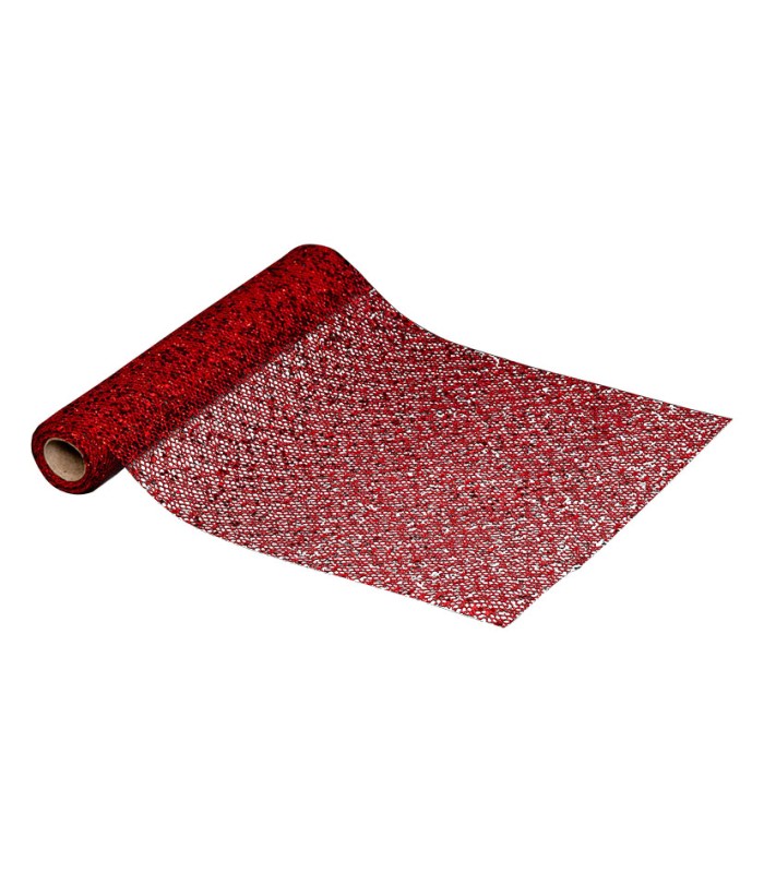 CAMINO DE MESA 28X300CM. ROJO