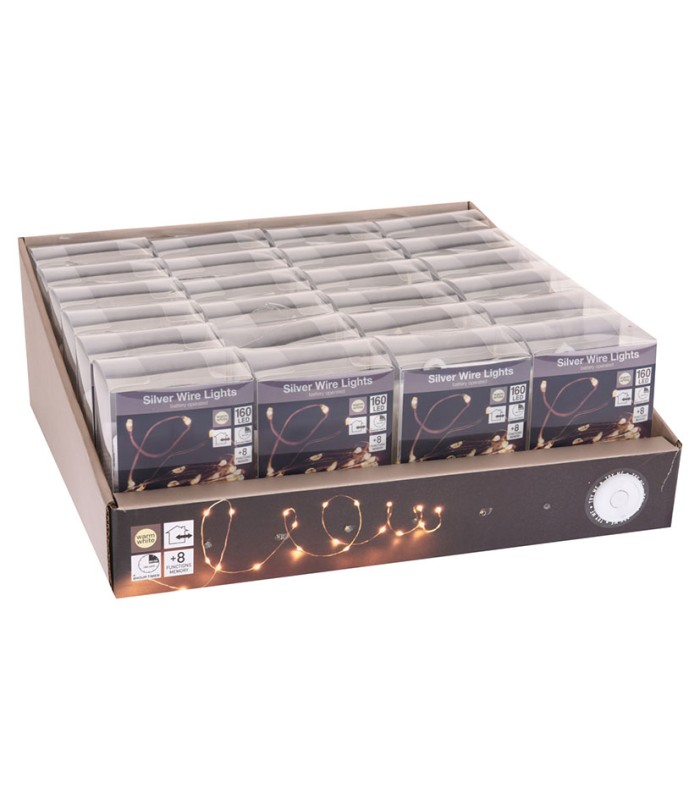 ILUMINACION 160 LUCES BCO.CALIDO A PILAS