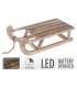 TRINEO MADERA CON LUCES LED 50X24X16,5CM