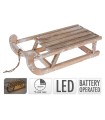 TRINEO MADERA CON LUCES LED 50X24X16,5CM