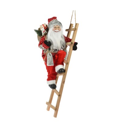 PAPA NOEL PP CON ESCALERA MADERA