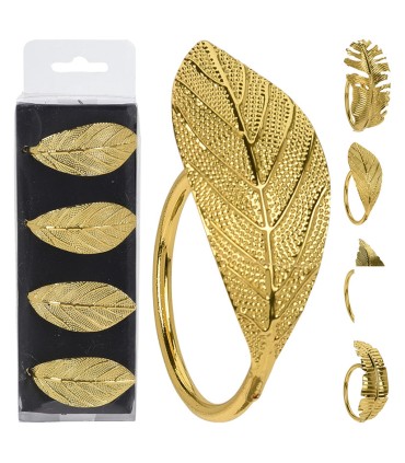 SERVILLETERO HOJA DORADA PACK 4 UN.