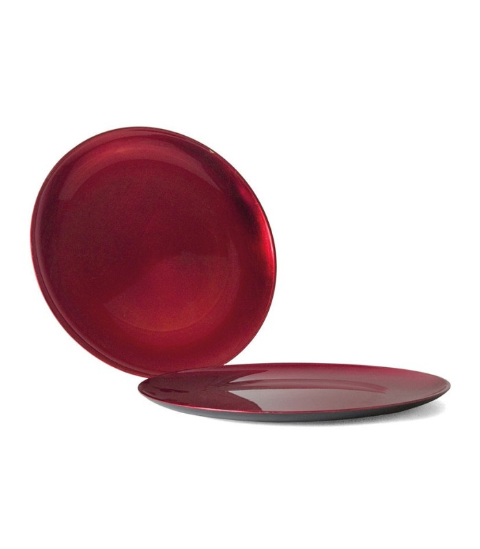 BAJO PLATO 33 CM. ROJO