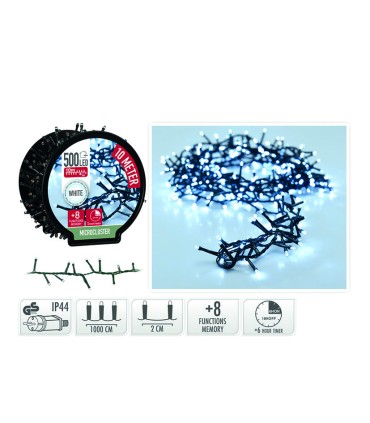 MICROCLUSTER 500 LED LUZ BLANCA 10M.