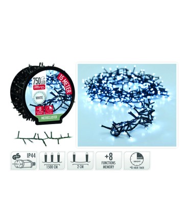 MICROCLUSTER 750 LED LUZ BLANCA 15M.