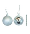 TUBO 12 BOLAS NAVIDAD PLAT.6CM.MOD.SURT.