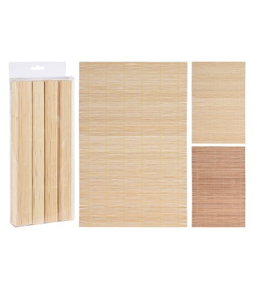 MANTEL INDIVIDUAL BAMBU, JGO. 4 UNIDADES