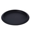 BANDEJA REDONDA METAL. NEGRA 35 CM.