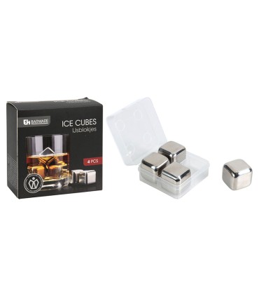 CUBITOS HIELO ACERO INOX. 4 UN.