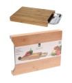 TABLA CORTAR C/CAJON 35X25CM. BAMBU